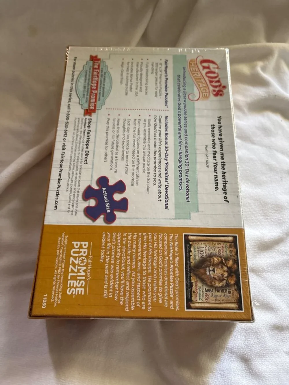 Gods Heritage 300-Piece Lion Of Judah Jigsaw Puzzle With 30-Day Devotional Bonus